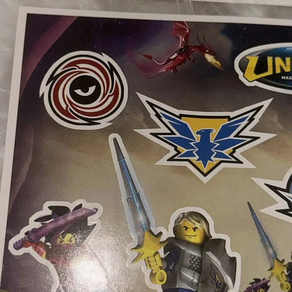 LEGO Universe MMO Promotional Sticker Sheets 2010 Set of 2 Rare Collectible